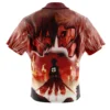 Burning Attack on Titan Short Sleeve Hawaiian Shirt BACK Mockup - Attack On Titan UK Store