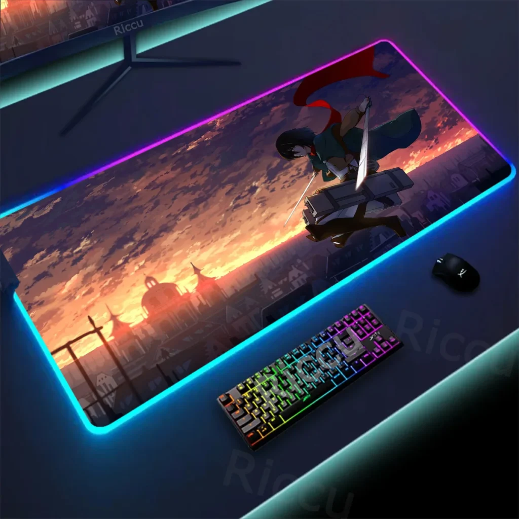 Attack On Titan Mikasa  Retro Design Mouse Pad