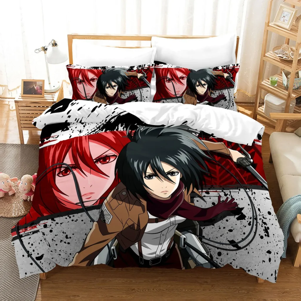 Mikasa Ackerman Attack On Titan Bedding Set