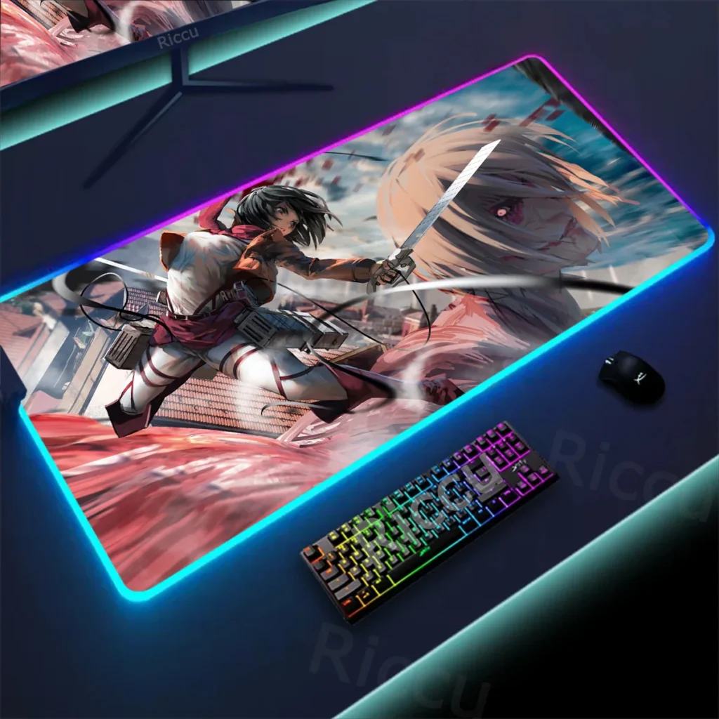 Mikasa  Attack On Titan Rgb Mouse Pad