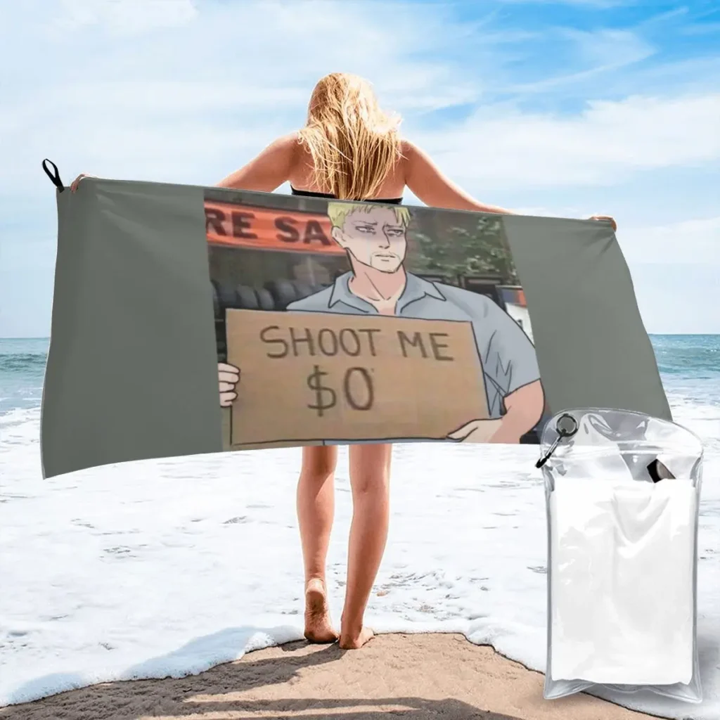 Attack On Titan Funny  Beach Towel