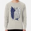 ssrcolightweight sweatshirtmensoatmeal heatherfrontsquare productx1000 bgf8f8f8 13 - Attack On Titan UK Store